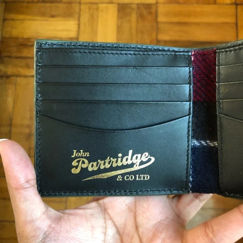 Leather wallet Black men
